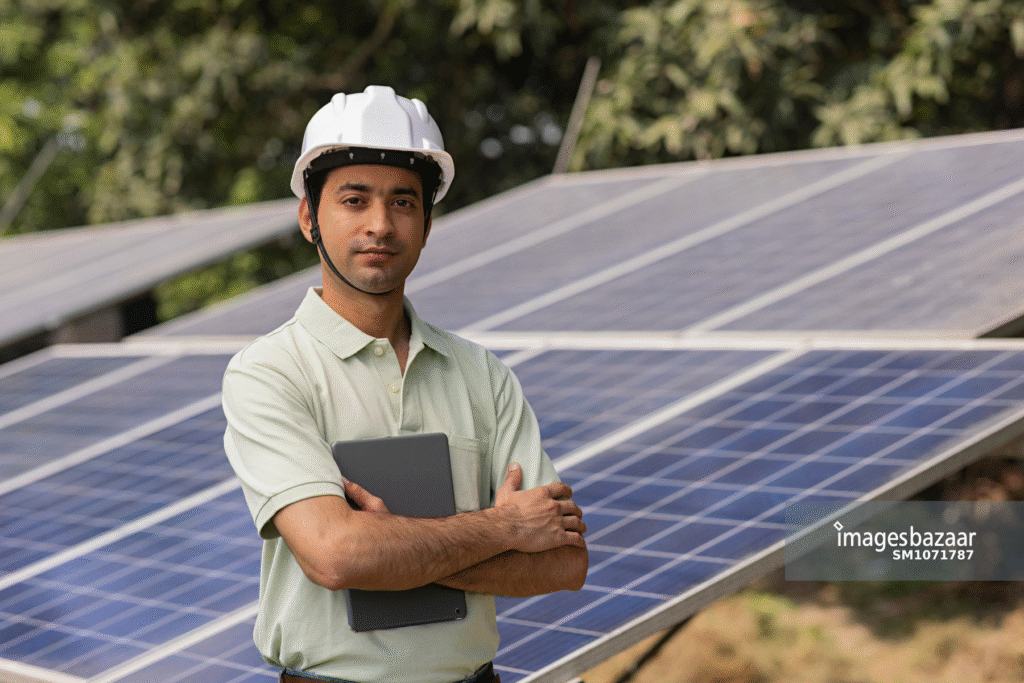 Solar energy infrastructure layout diagram